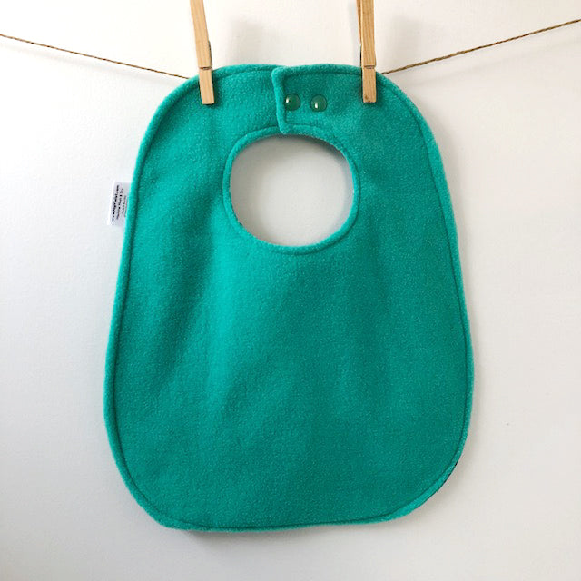 Sea Green Floral Baby Bib