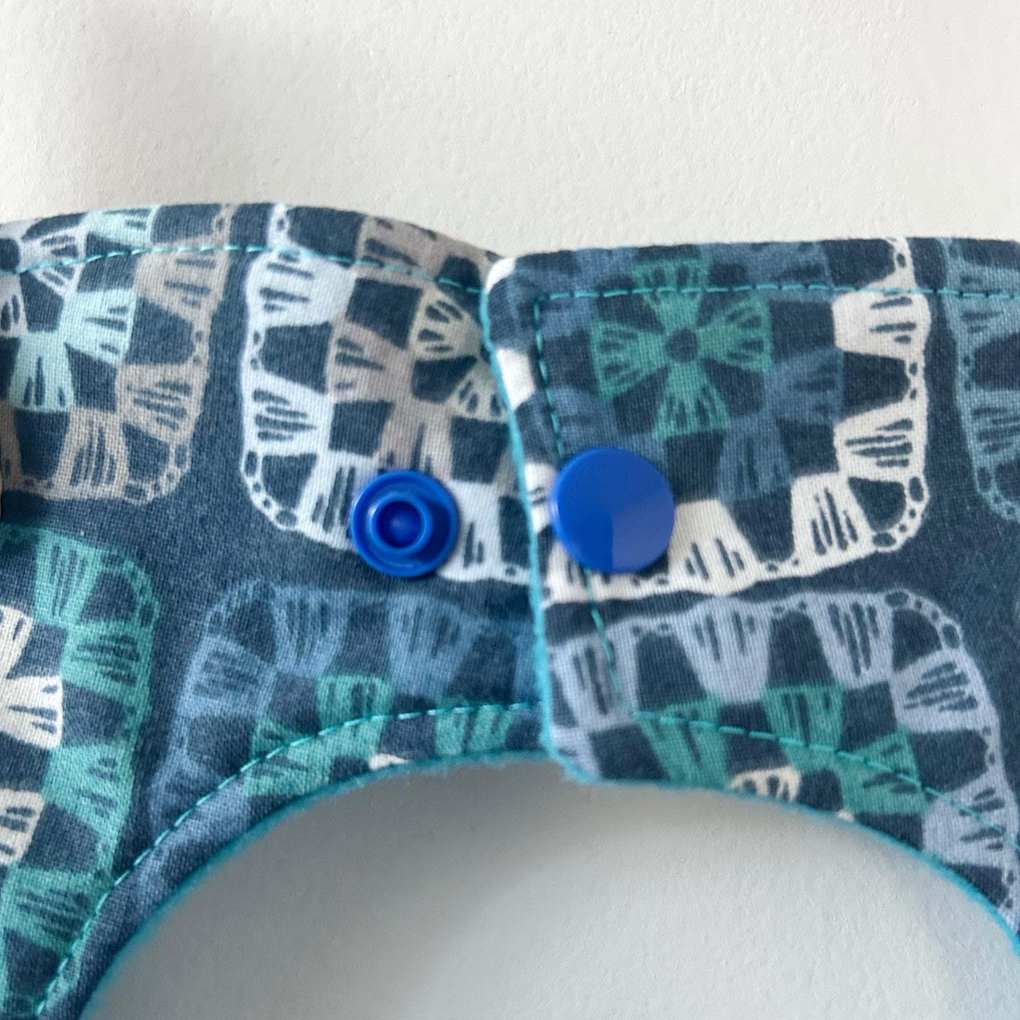 Blue Crochet Granny Square Baby Bib