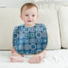 Blue Crochet Granny Square Baby Bib