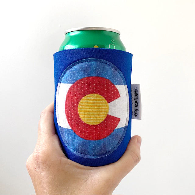 Colorado Flag Can Cooler - Hip Violet
