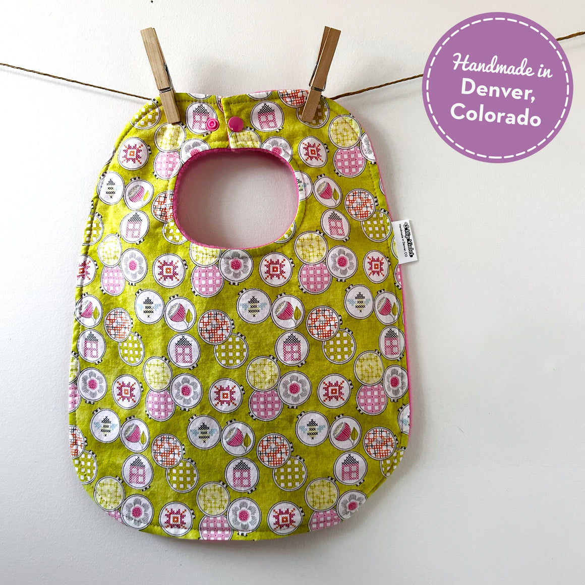 Embroidery Hoop Baby Bib