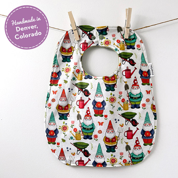 Garden Gnome Baby Bib