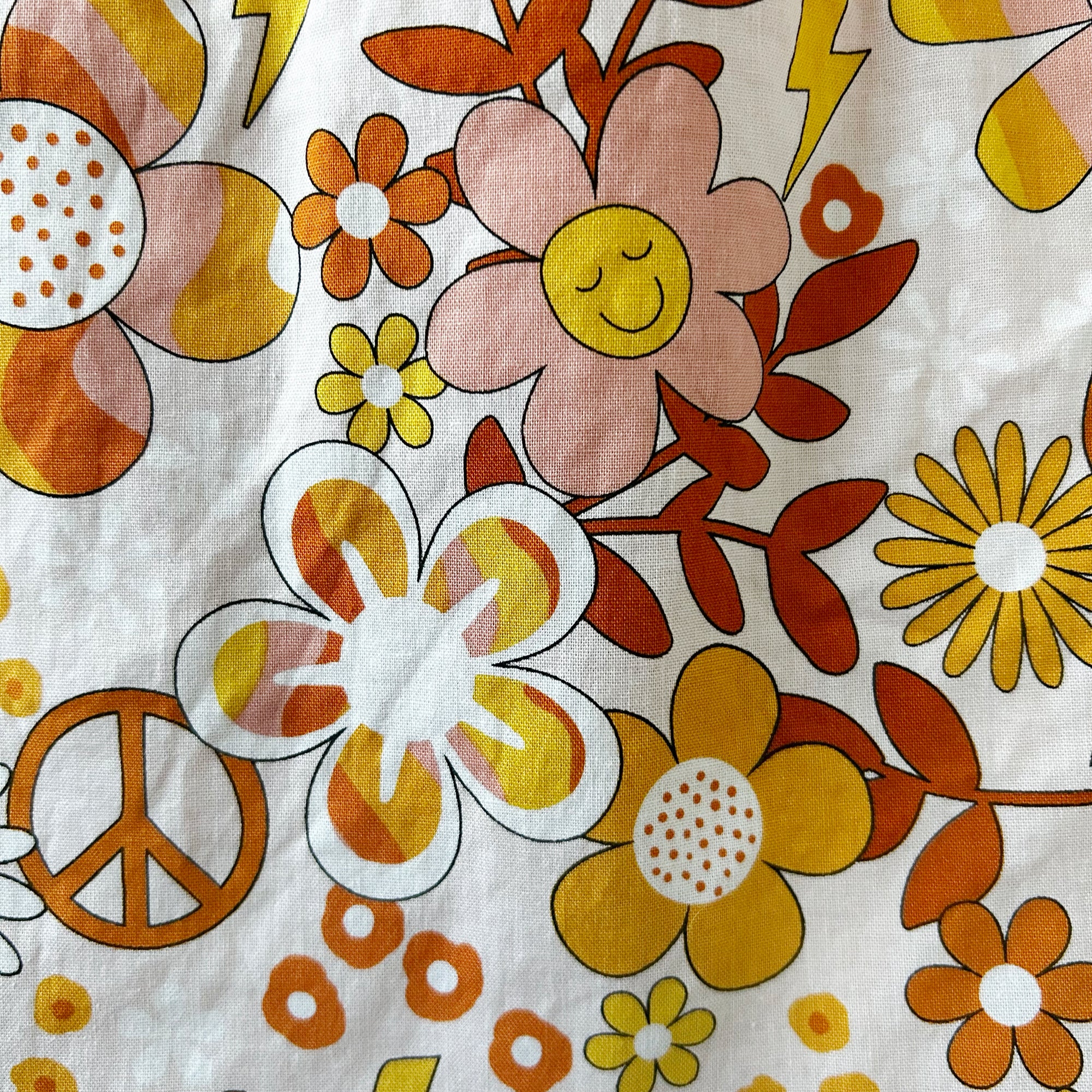 70's Floral Baby Bib