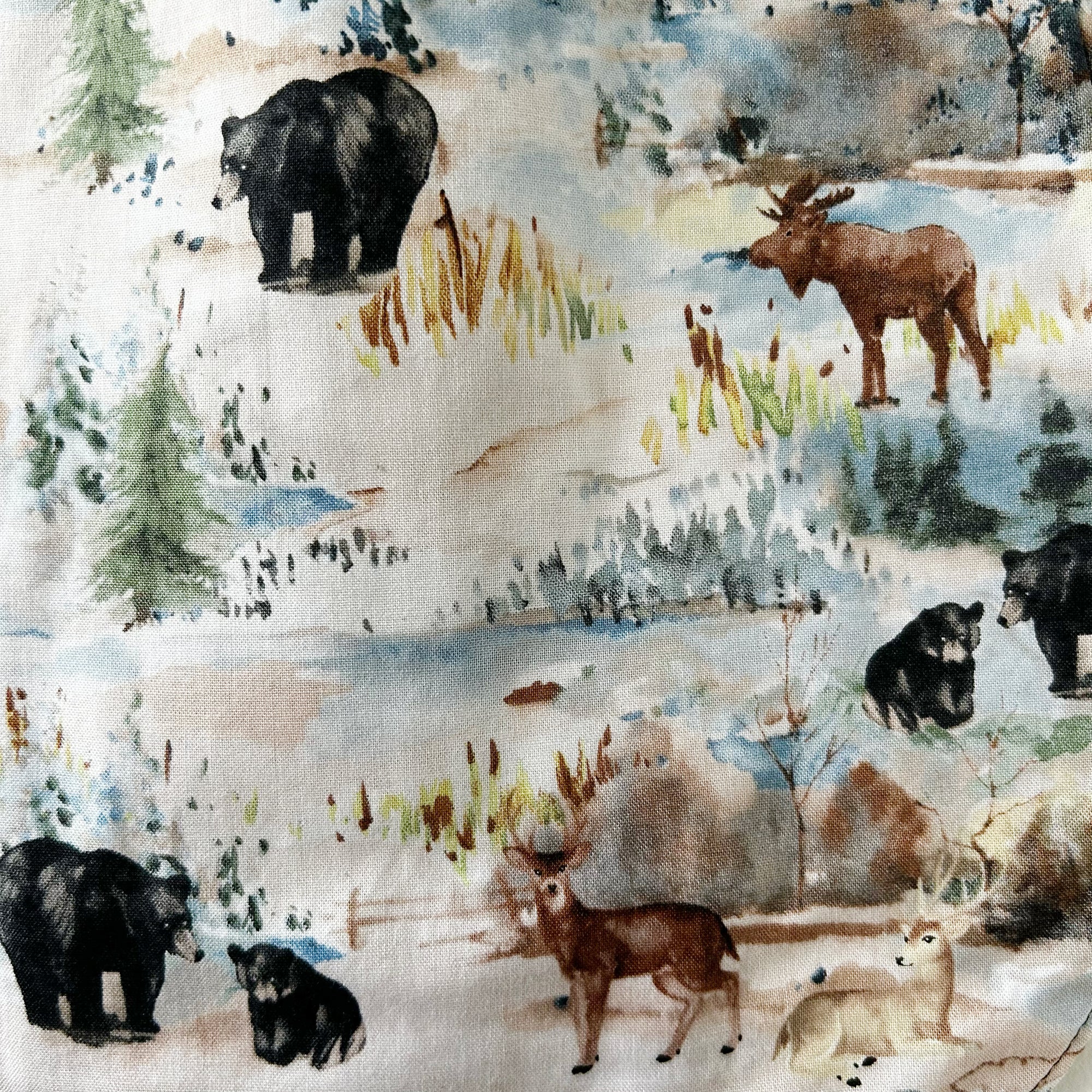 Watercolor Wildlife Baby Bib