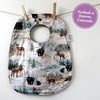 Watercolor Wildlife Baby Bib
