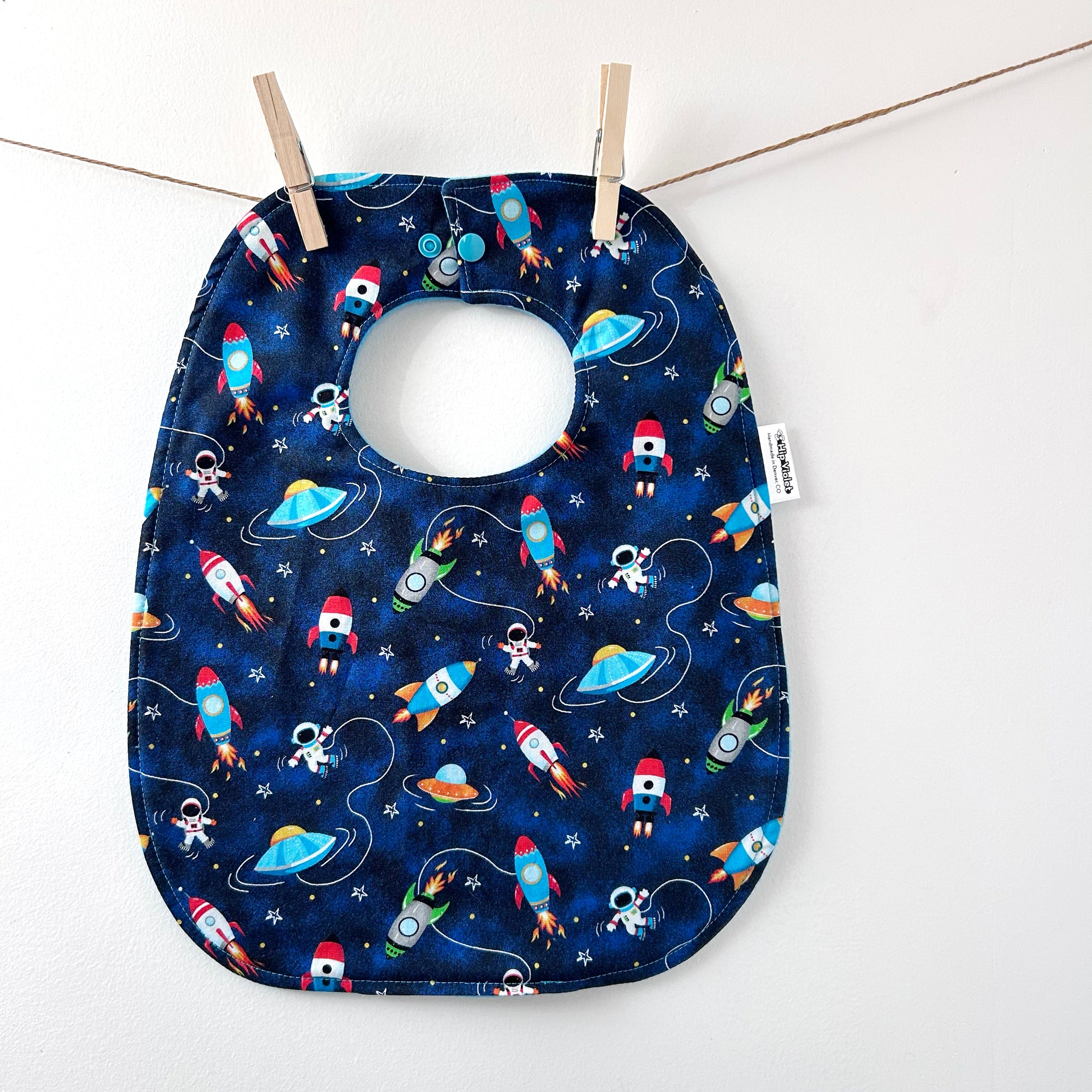Rocketship Baby Bib