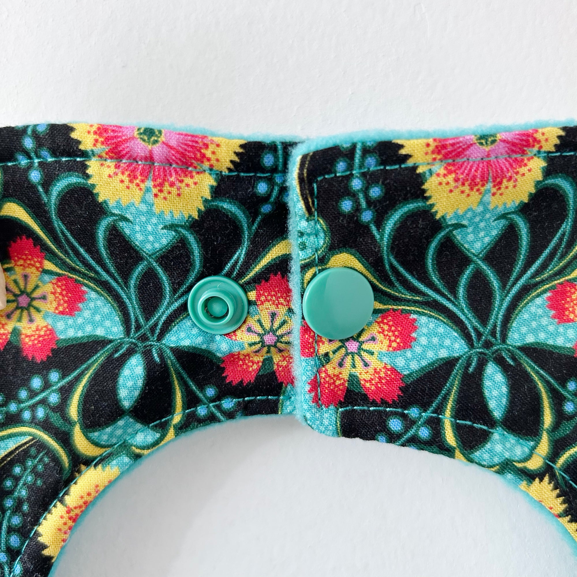 Sea Green Floral Baby Bib