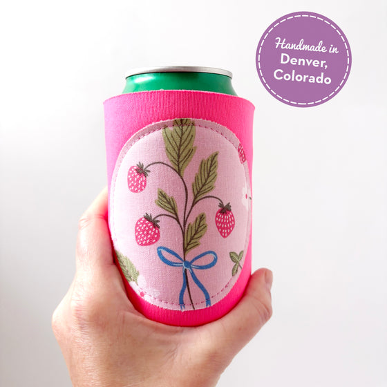 Strawberry Can Cooler - Regular or Slim Size