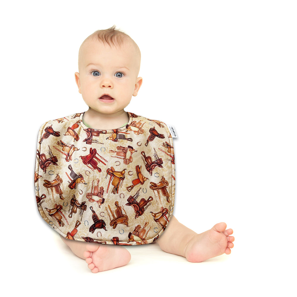 Western Saddle Baby Bib