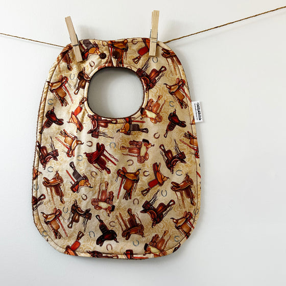Western Saddle Baby Bib