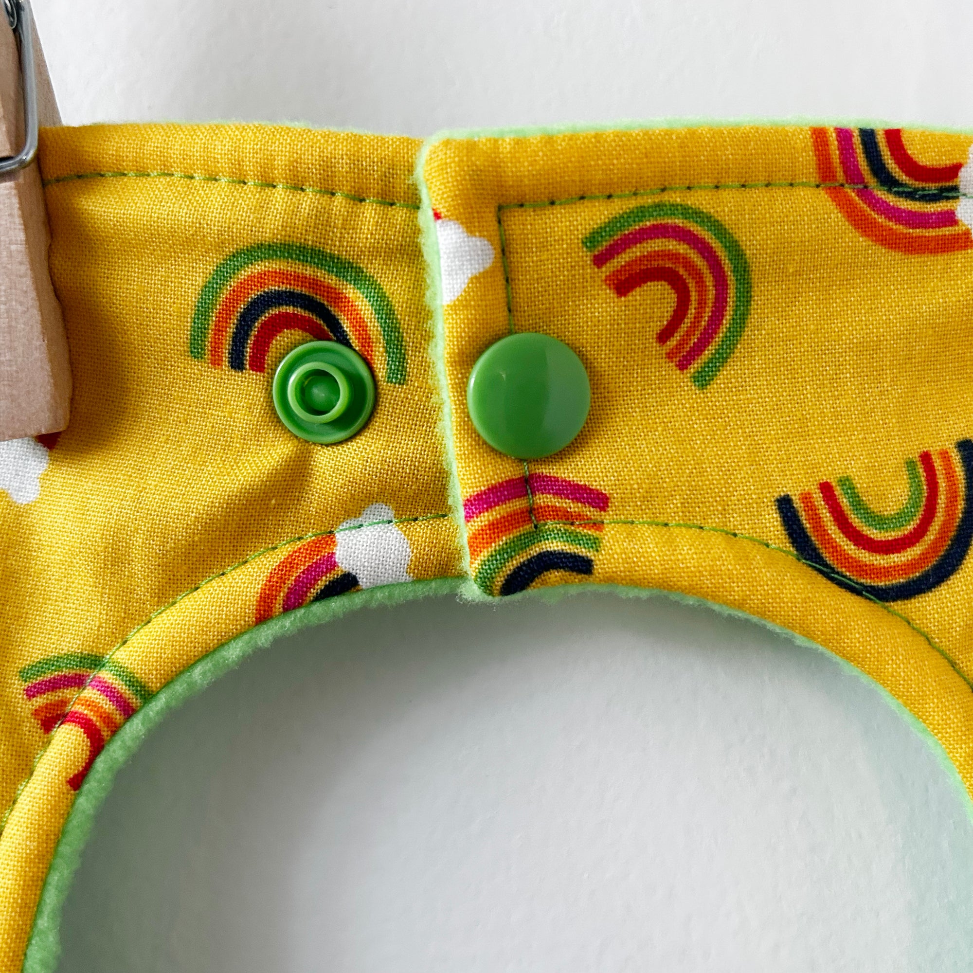 Yellow Rainbow Baby Bib