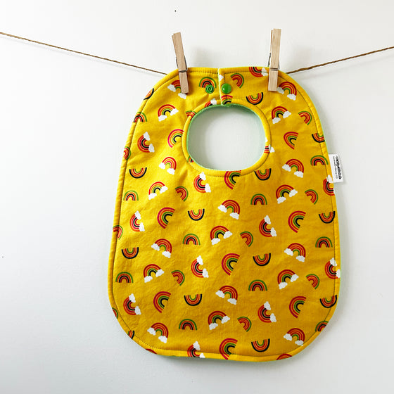 Yellow Rainbow Baby Bib