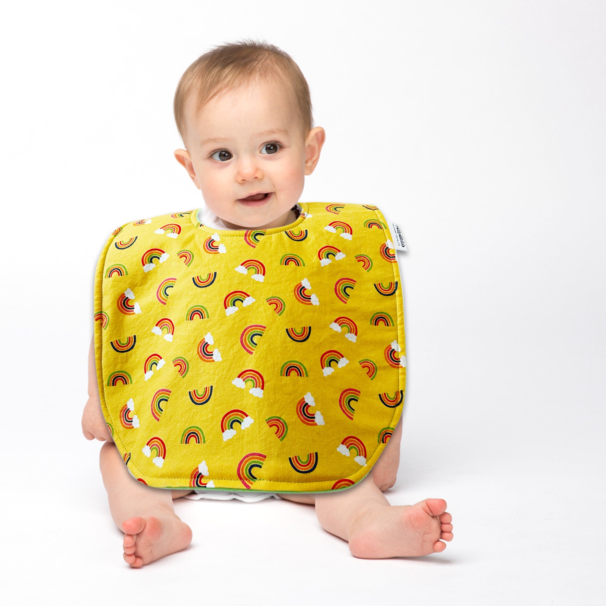 Yellow Rainbow Baby Bib