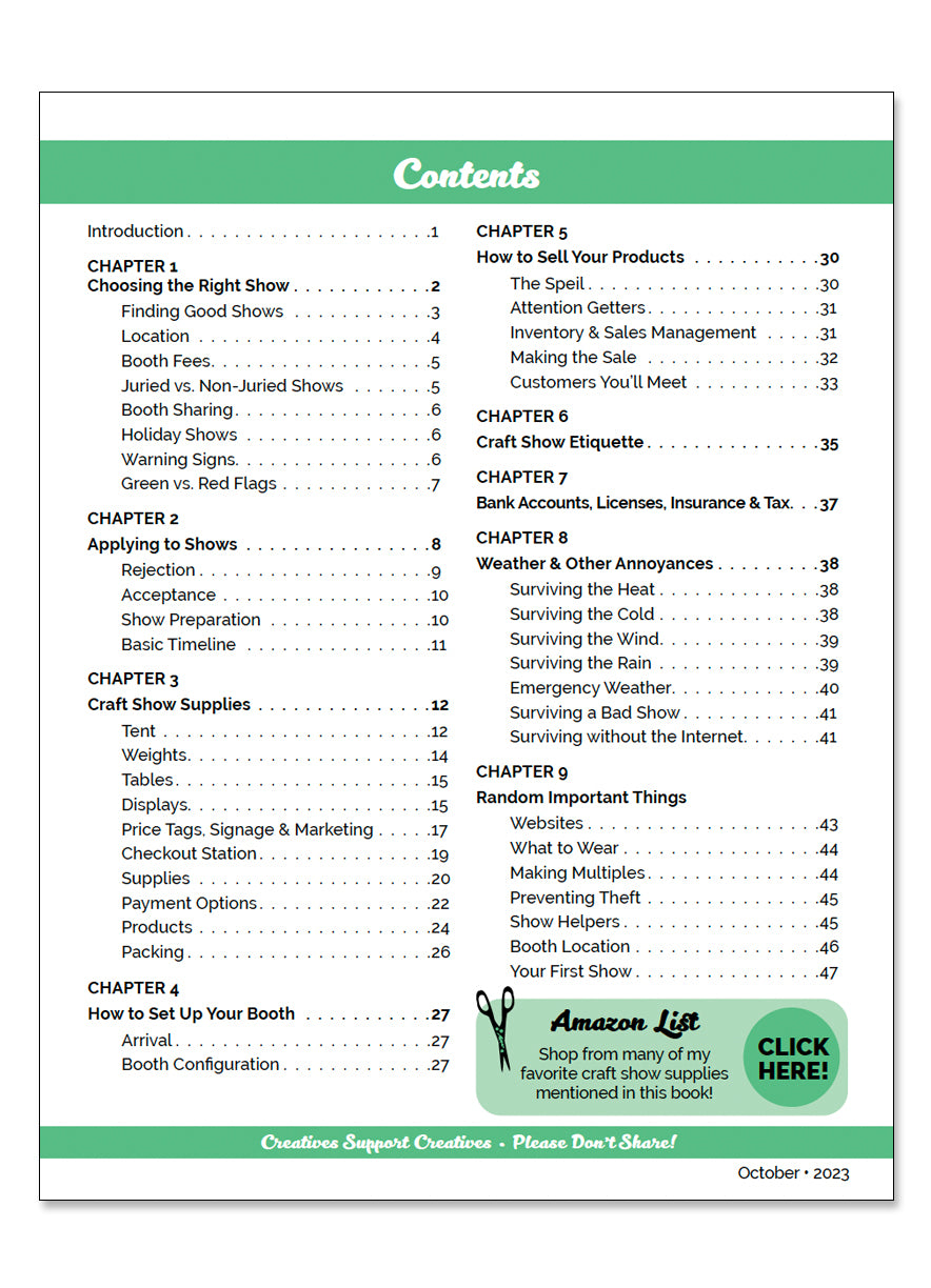 Craft Shows 101 E-Book