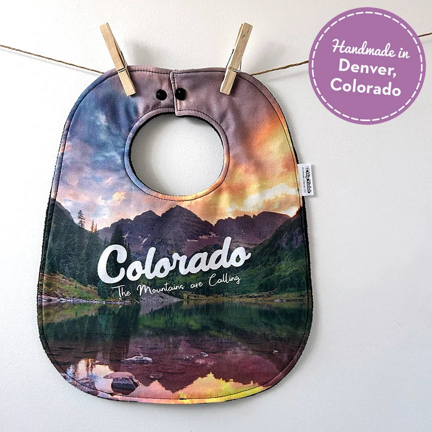 Colorado - The Mountains are Calling Baby Bib