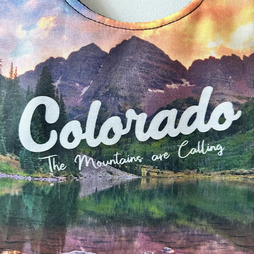 Colorado - The Mountains are Calling Baby Bib
