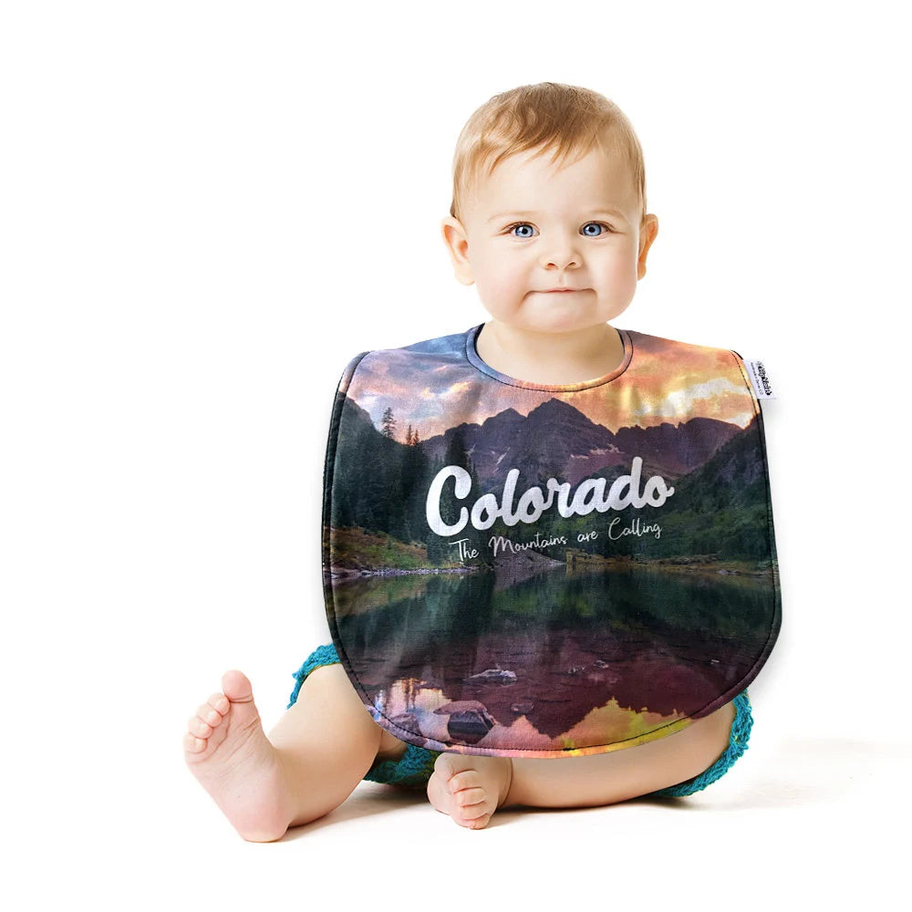 Colorado - The Mountains are Calling Baby Bib