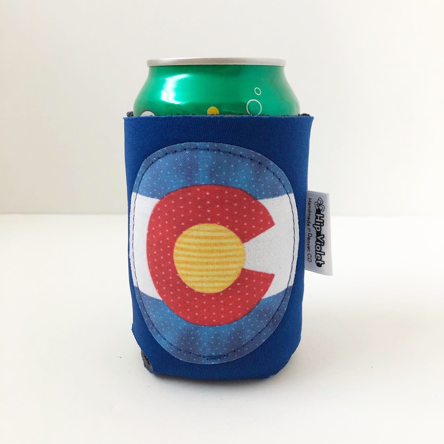 Colorado Flag Can Cooler - Hip Violet