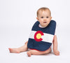 Colorado Flag Baby Bib - Pink