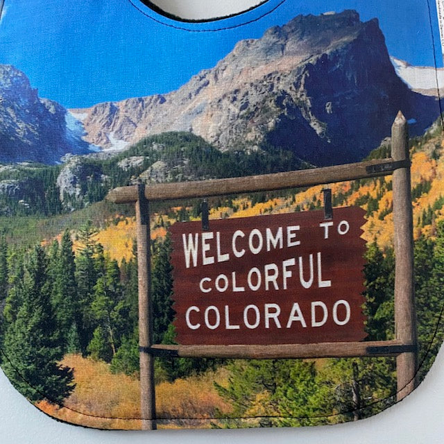 Welcome to Colorful Colorado Baby Bib