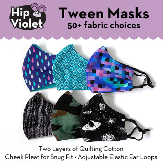 Tween Custom Mask - 50+ Fabric Choices