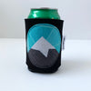 Teal Geometric Mountains Can Cooler