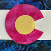 Colorado Flag Baby Bib - Pink