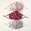 Valentine's Day Masks - 3 Fabric Choices - 4 Sizes