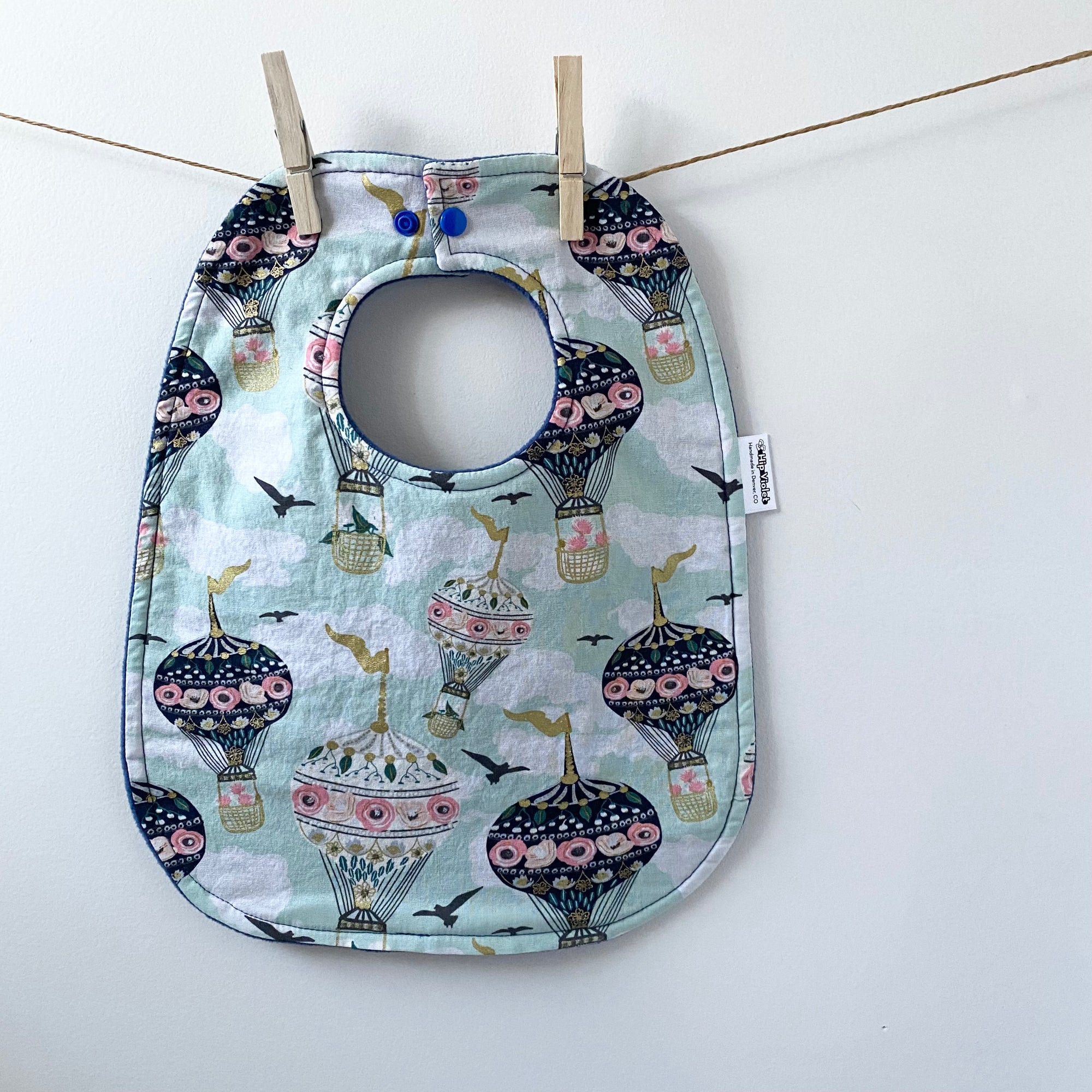 Hot Air Balloon Baby Bib
